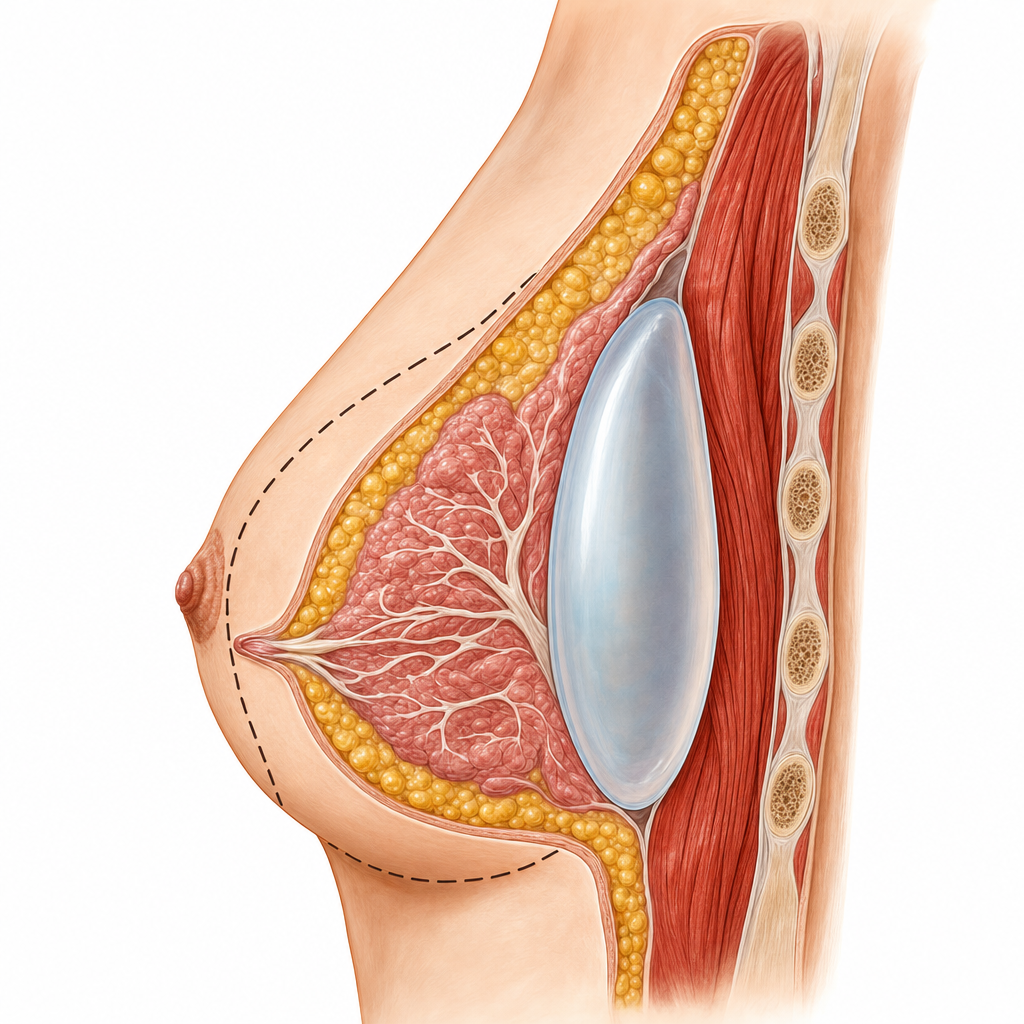 Straffung + Vergrößerung mit Implantat