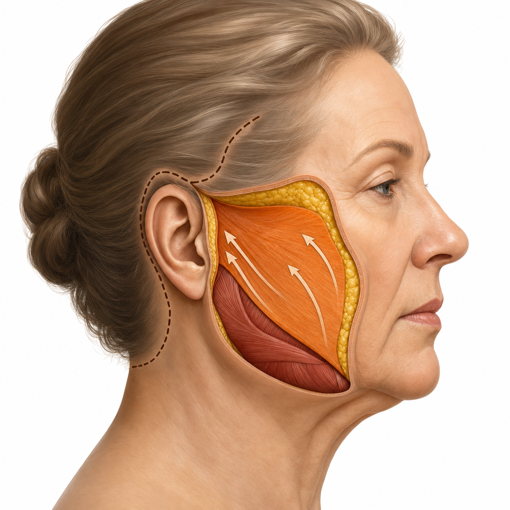SMAS-Facelift — Zwei-Schichten-Technik